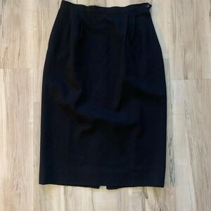 Vintage Austin Reed midi wool skirt with pleats and zipper sz 8